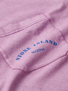 Stone Island - Marina Garment-Dyed Logo-Print Cotton-Jersey T-Shirt - Purple