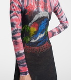 Balenciaga Printed tie-dye cotton-blend jersey maxi dress