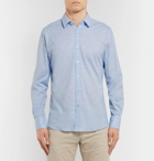 Canali - Mélange Cotton-Piqué Shirt - Men - Blue