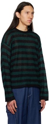 SUNNEI Black & Green Striped Sweater