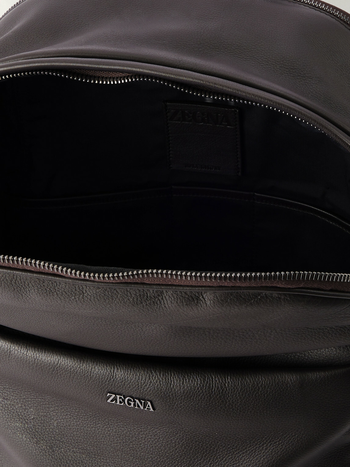Zegna - Leather Backpack - Brown