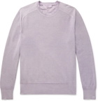 rag & bone - Lance Slim-Fit Garment-Dyed Cotton Sweater - Purple