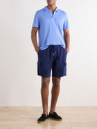 Vilebrequin - Baie Straight-Leg Linen Drawstring Cargo Shorts - Blue