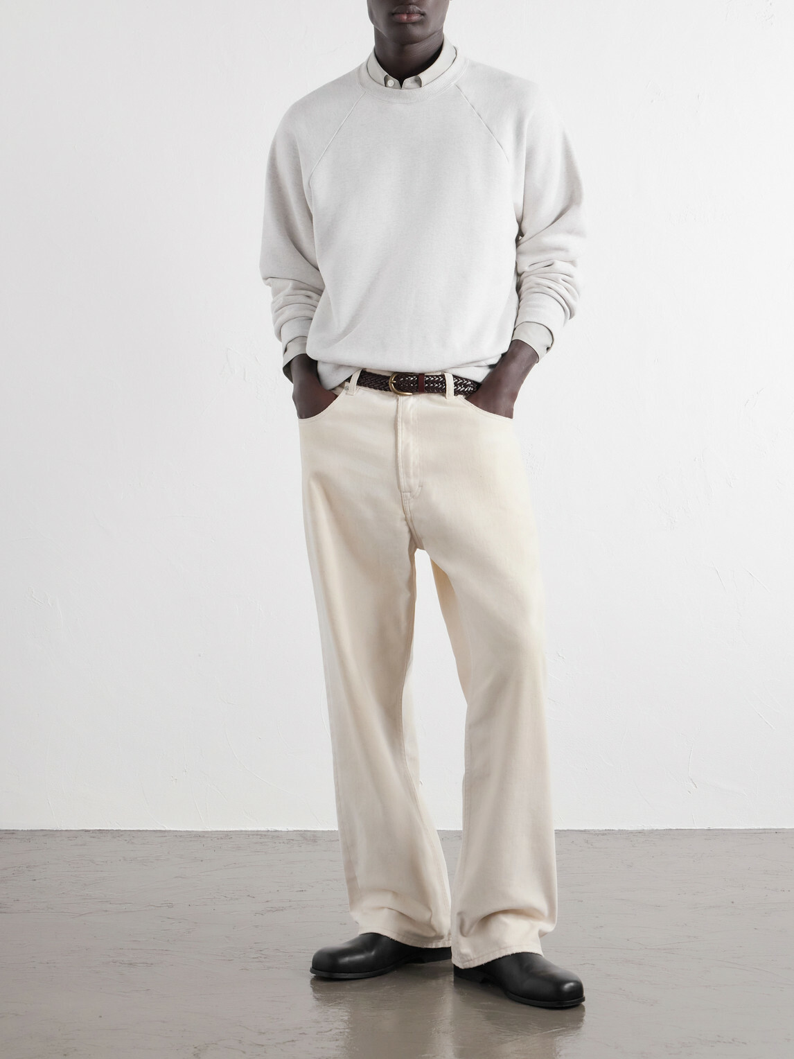 A.PRESSE - Cotton-Jersey Sweatshirt - Gray