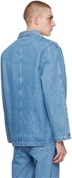 Noah Blue Double-Breasted Denim Jacket