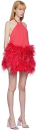 The Attico Pink Feather Dress