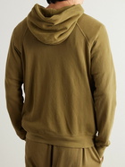 Les Tien - Garment-Dyed Cotton-Jersey Hoodie - Brown