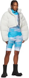 VTMNTS Blue Printed Bike Shorts