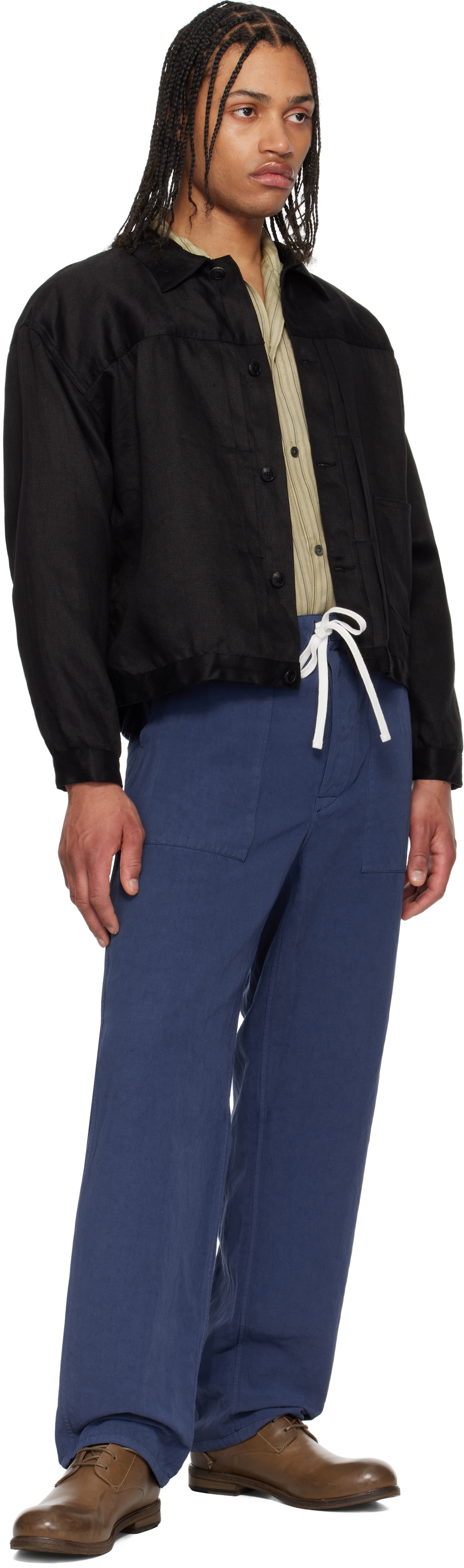 KAPTAIN SUNSHINE Black Linen Tracker Jacket Kaptain Sunshine