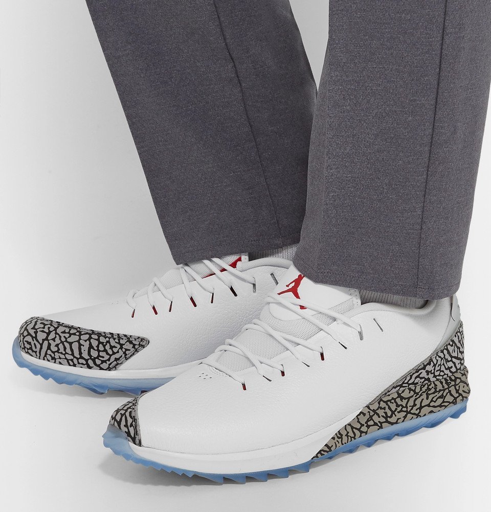 Nike Golf - Jordan ADG Leather and Mesh Golf Shoes - White Nike Golf