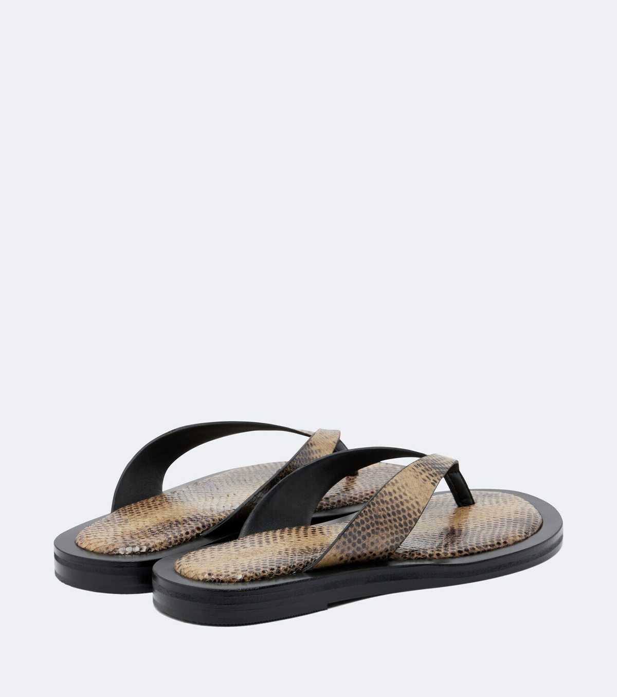 A.Emery Marcelle snake-effect leather thong sandals