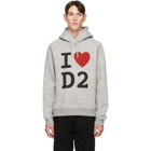 Dsquared2 Grey I Love D2 Hoodie