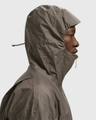 Satisfy Running Pertex 3L Rain Fly Jacket Brown Mens Windbreaker