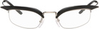 Prada Eyewear Black Catwalk Angular Cateye Glasses