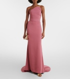 Solace London Seraphina one-shoulder gown