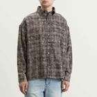Picante Men's Rocco Bleached Check Shirt in Checked Navy