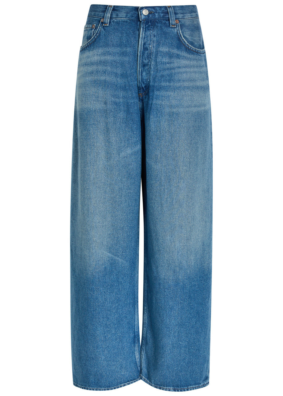 Agolde Rounded Baggy Wide-leg Jeans Blue