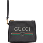 Gucci Black Logo Portfolio Pouch