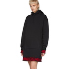 Opening Ceremony Black Elastic Logo Unisex Hoodie Dress