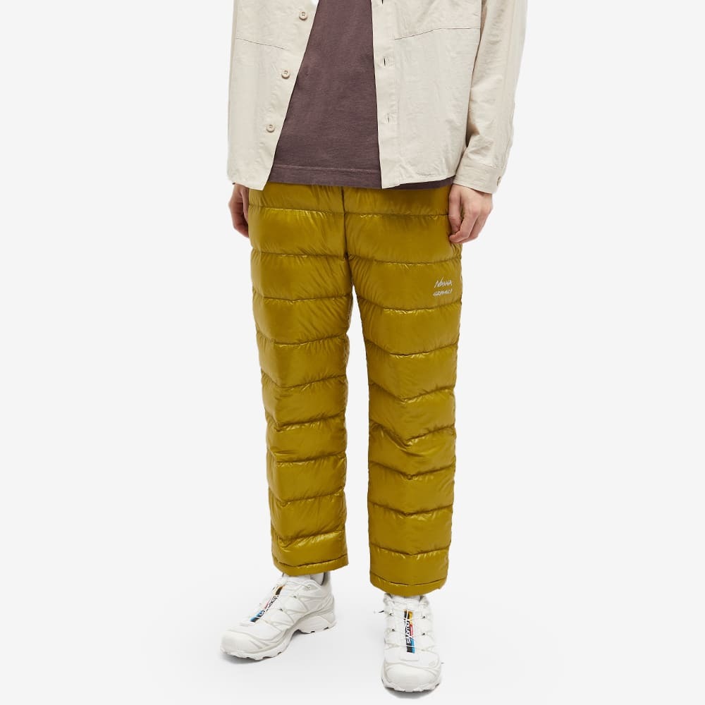 Gramicci x Nanga Packable Down Pant in Lime