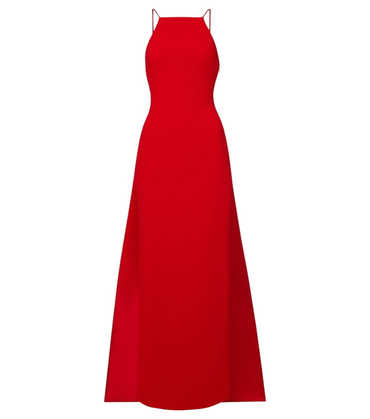 Photo: Solace London Ulla caped crêpe and satin gown