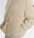 Moncler Grenoble Melgven wool and mohair-blend down cardigan