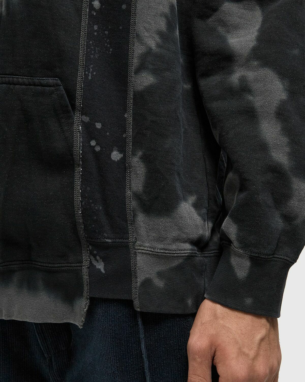 Needles Rebuild by Needles 5 Cut Hoody - Mishmash Black Men Needles