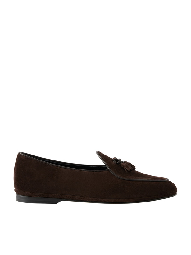 Photo: Rubinacci - Marphy Tasselled Leather-Trimmed Suede Loafers - Brown
