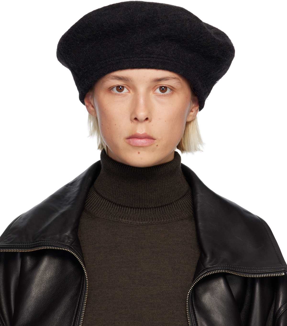 LEMAIRE Black Oversized Beret