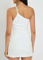 Bec & Bridge Melanie Asymmetric Linen Mini Dress White