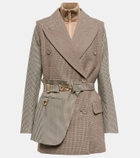 Fendi Houndstooth wool-blend jacket