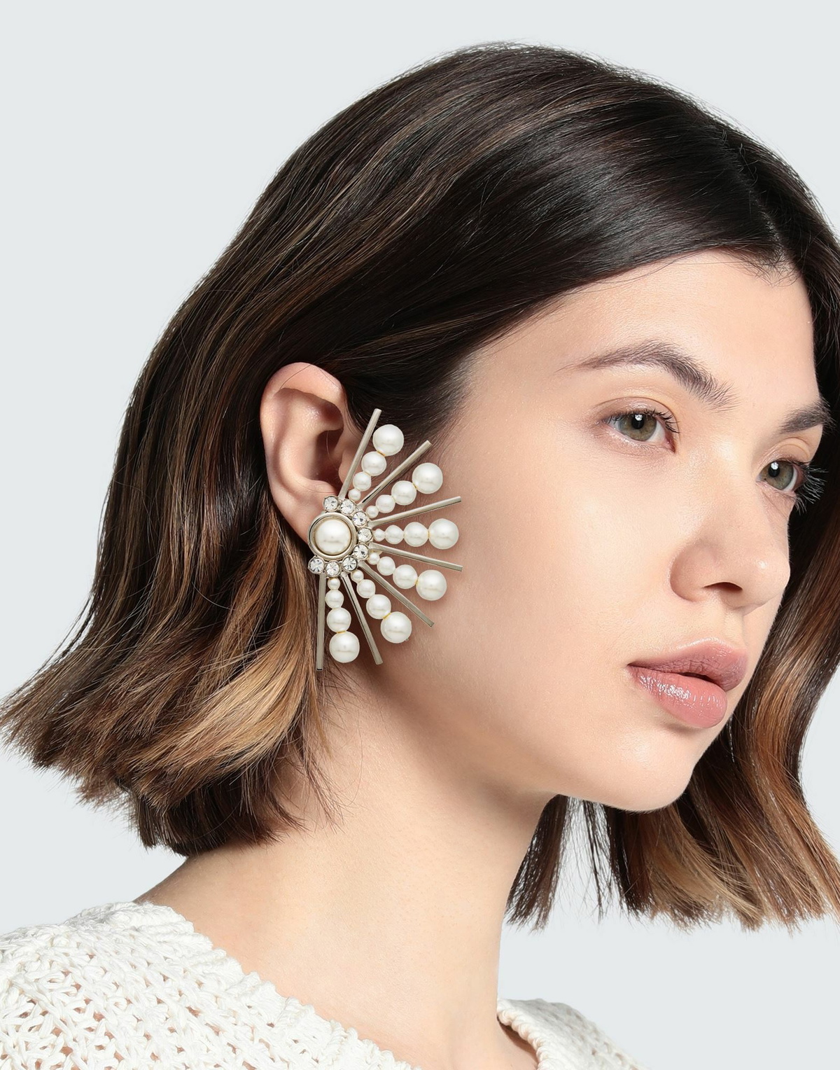 Alberta Ferretti Womens Earrings in White