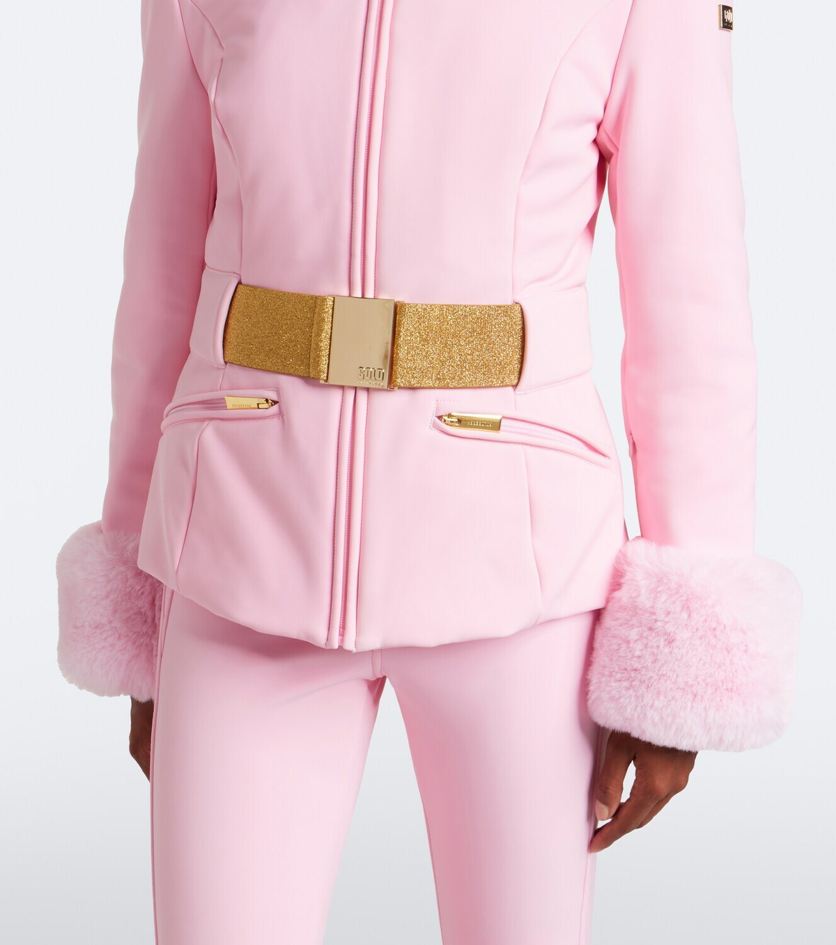 Goldbergh Prezioso belted hooded technical ski jacket
