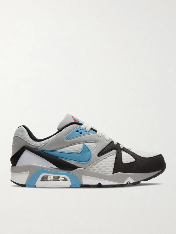 Photo: NIKE - Air Structure Triax 91 OG Rubber-Trimmed Mesh and Suede Sneakers - White