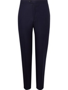 Thom Sweeney - Slim-Fit Tapered Wool-Hopsack Suit Trousers - Blue