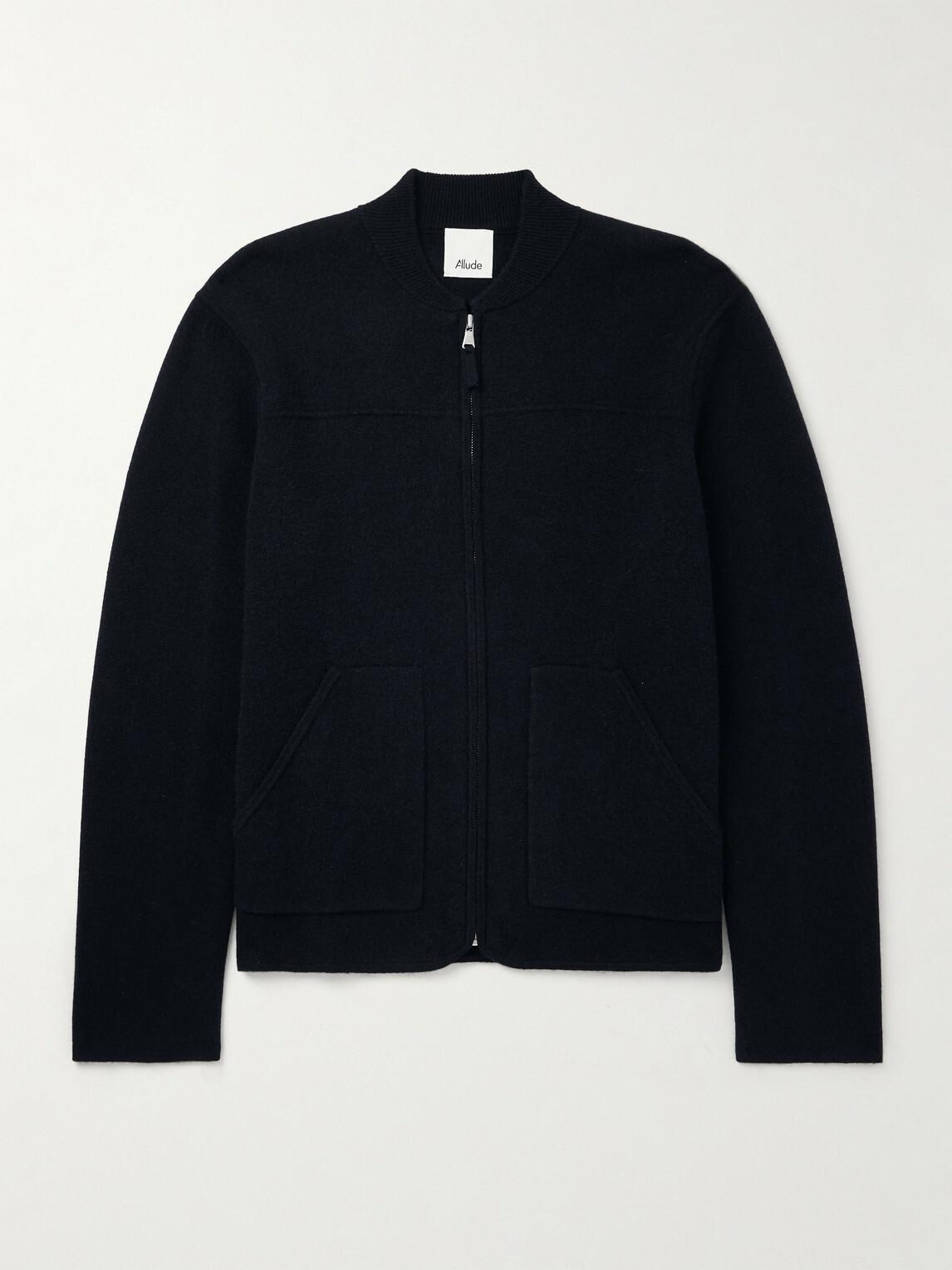 Allude - Virgin Wool and Cashmere-Blend Bomber Jacket - Blue