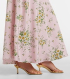 Rodarte Floral-appliqué floral silk crêpe gown