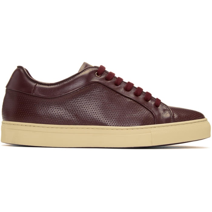 Photo: Paul Smith Burgundy Perforated Basso Sneakers