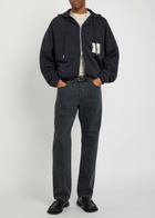 Jacquemus Le Hoodie Torneo Logo Hooded Cotton Sweatshirt Navy