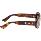 Valentino Brown Oval Sunglasses