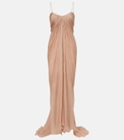 Maria Lucia Hohan Victoria draped silk bustier gown