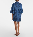 Zimmermann Embroidered cotton chambray minidress