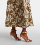 Markarian Marjorie floral brocade midi skirt