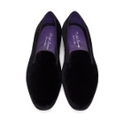 Ralph Lauren Purple Label Black Velvet Alonzo Slippers