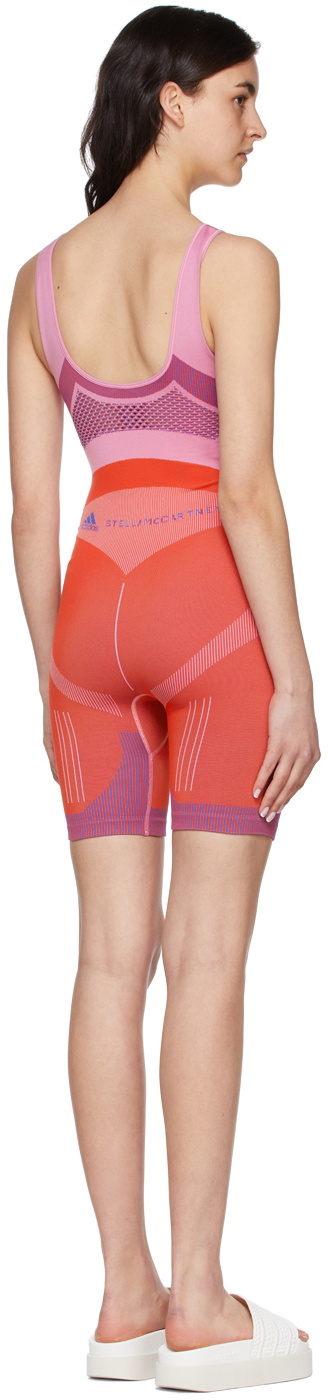 adidas by Stella McCartney Pink & Orange Polyester Playsuit