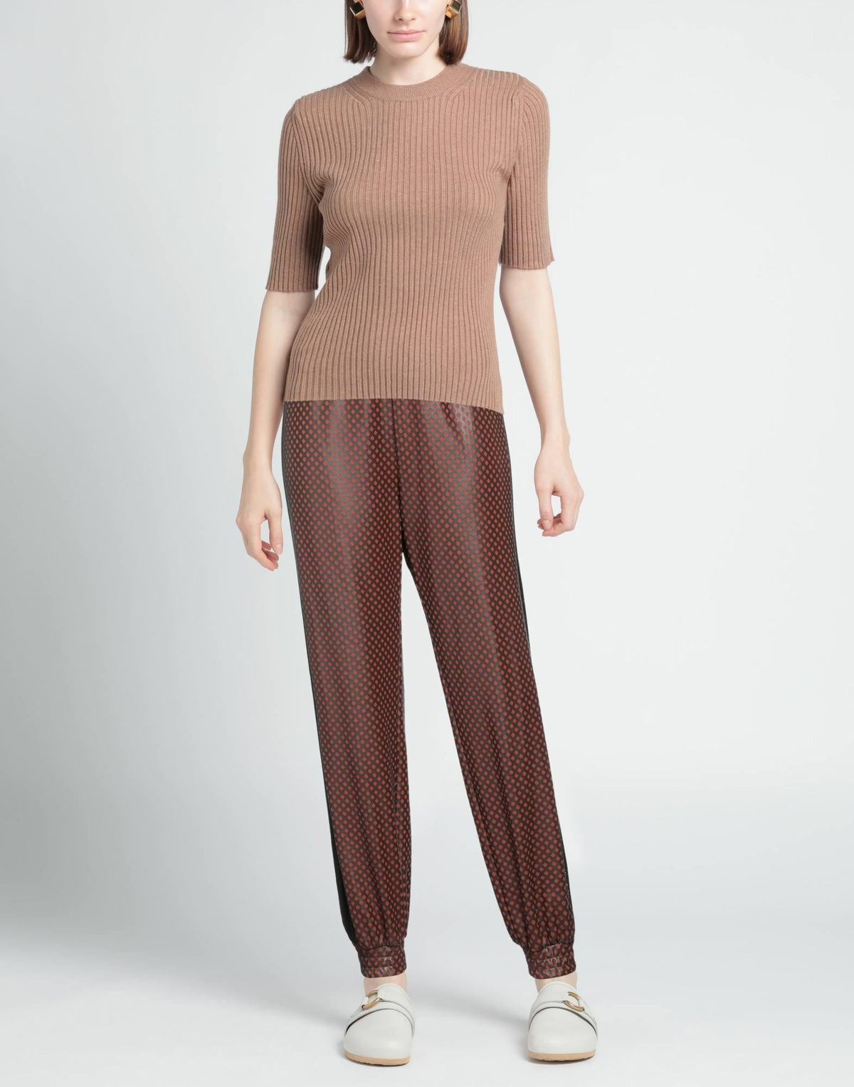 Koché Womens Pants Dark in Brown