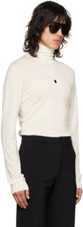 LU'U DAN White Embroidered Turtleneck