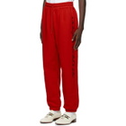 SSENSE WORKS SSENSE Exclusive Jeremy O. Harris Red Cursive Text Lounge Pants