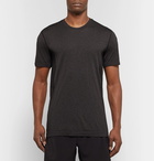 Reigning Champ - Performance Mesh-Panelled Mélange Jersey T-Shirt - Men - Black