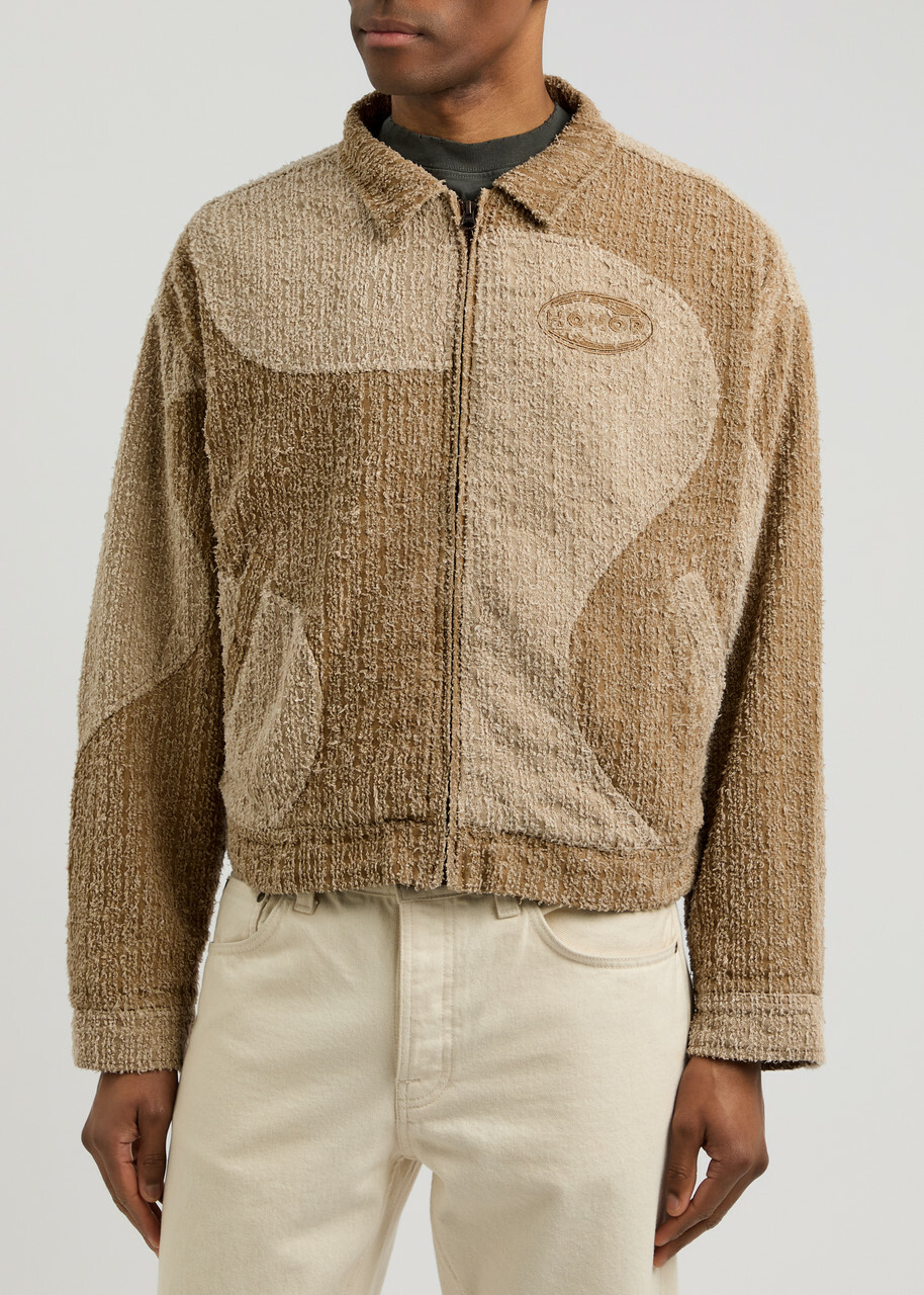 Honor The Gift Panelled Bouclé Cotton Jacket Tan